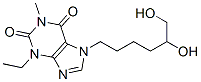 7-(5,6-dihydroxyhexyl)-3-ethyl-1-methyl-purine-2,6-dione 结构式