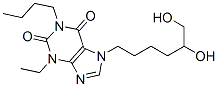 1-butyl-7-(5,6-dihydroxyhexyl)-3-ethyl-purine-2,6-dione 结构式
