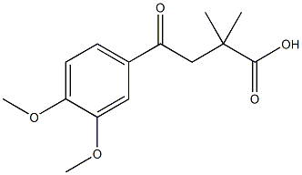 4-(3,4-DIMETHOXYPHENYL)-2,2-DIMETHYL-4-OXOBUTYRIC ACID 结构式