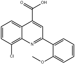 8-CHLORO-2-(2-METHOXYPHENYL)QUINOLINE-4-CARBOXYLIC ACID 结构式