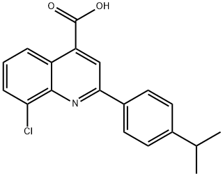 8-CHLORO-2-(4-ISOPROPYLPHENYL)QUINOLINE-4-CARBOXYLIC ACID 结构式