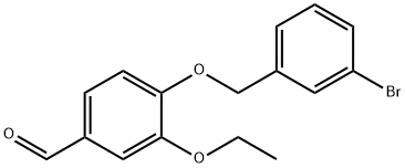 4-(3-溴苄基)氧基-3-乙氧基-苯甲醛 结构式