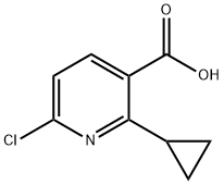 6-氯-2-环丙基烟酸 结构式