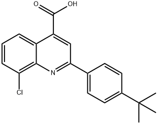 2-(4-TERT-BUTYLPHENYL)-8-CHLOROQUINOLINE-4-CARBOXYLIC ACID 结构式