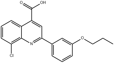 8-CHLORO-2-(3-PROPOXYPHENYL)QUINOLINE-4-CARBOXYLIC ACID 结构式