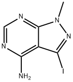 3-碘-1-甲基-1H-吡唑并[3,4-D]嘧啶-4-胺 结构式