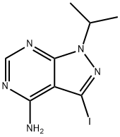 3-IODO-1-ISOPROPYL-1H-PYRAZOLO[3,4-D]PYRIMIDIN-4-AMINE 结构式