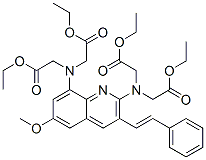 8-(bis(ethoxycarbonylmethyl)amino)-6-methoxy-2-(bis(ethoxycarbonylmethyl)amino)styrylquinoline 结构式