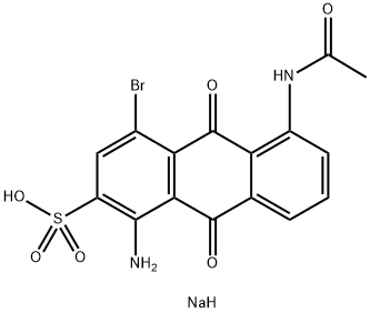 1-amino-4-bromo-5-acetamido-2-anthraquinonesulfonic acid 结构式