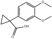 1-(3,4-DIMETHOXY-PHENYL)-CYCLOPROPANECARBOXYLIC ACID 结构式