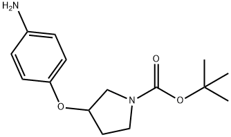 3-(4-氨基-苯氧基)-吡咯烷-1-羧酸叔丁酯 结构式