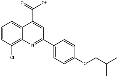 8-CHLORO-2-(4-ISOBUTOXYPHENYL)QUINOLINE-4-CARBOXYLIC ACID 结构式