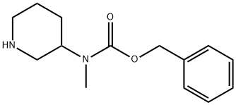 N-(甲基)-N-(哌啶-3-基)氨基甲酸苄酯 结构式