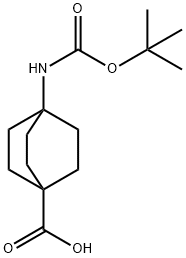 4-((叔丁氧基羰基)氨基)双环[2.2.2]辛烷-1-羧酸 结构式