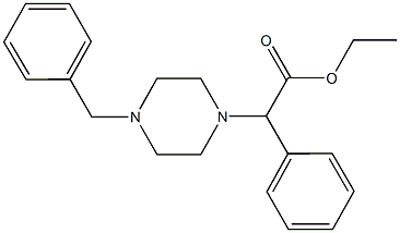 2-(4-苄基哌嗪-1-基)-2-苯基乙酸乙酯 结构式