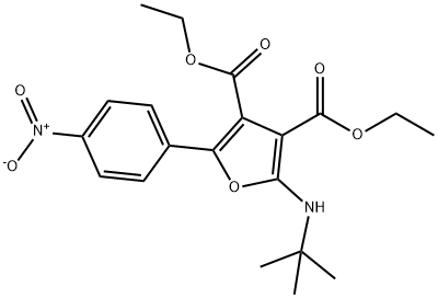 3,4-Furandicarboxylic  acid,  2-[(1,1-dimethylethyl)amino]-5-(4-nitrophenyl)-,  3,4-diethyl  ester 结构式