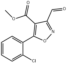 4-Isoxazolecarboxylicacid,5-(2-chlorophenyl)-3-formyl-,methylester(9CI) 结构式