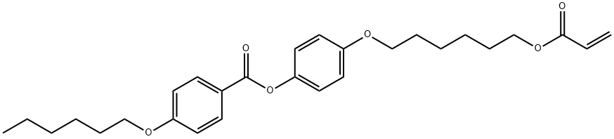 4-(6-ACR氧基-己-1-基-氧基)苯基 4-(己氧基)苯甲酸酯 结构式