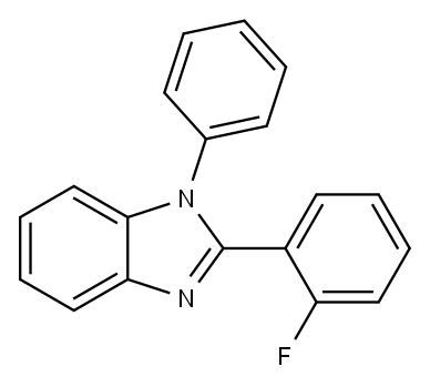 1-苯基-2-(2-氟苯基)苯并咪唑 结构式