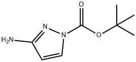 3-氨基吡唑-1-甲酸叔丁酯 结构式