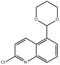 Quinoline, 2-chloro-5-(1,3-dioxan-2-yl)- (9CI) 结构式