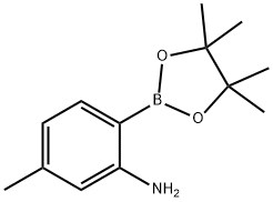 2-氨基-4-甲基苯硼酸频那醇酯 结构式
