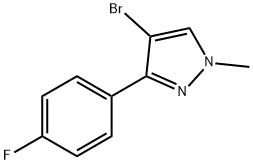 4-BROMO-3-(4-FLUOROPHENYL)-1-METHYLPYRAZOLE 结构式