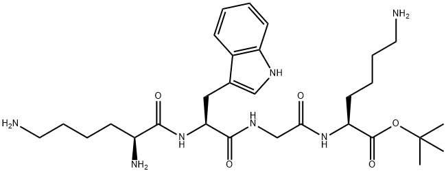 O-tert-butyl lysyl-tryptophyl-glycyl-lysinate 结构式