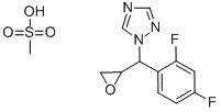 1-[2-(2,4-二氟苯基)-2,3-环氧丙烷]-1H-1,2,4-三氮唑甲磺酸盐 结构式