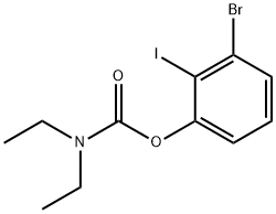3-BROMO-2-IODOPHENYL N,N-DIETHYLCARBAMATE 结构式