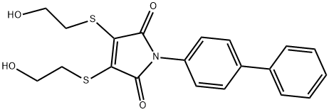 1H-Pyrrole-2,5-dione, 1-[1,1'-biphenyl]-4-yl-3,4-bis[(2-hydroxyethyl)thio]- 结构式