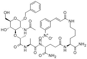 Ac-α-benzyl-muramyl-Ala-D-Glu(Lys(trans-(3-nitrocinnamoyl))-NH2)-NH2