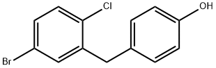 4-(5-溴-2-氯苄基)苯酚  结构式