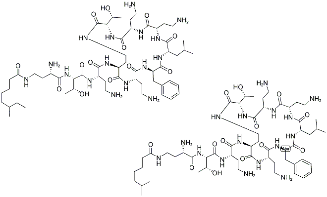 多粘菌素B九肽 结构式