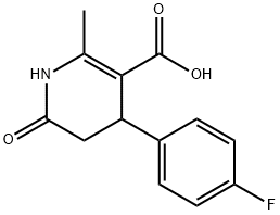 1,4,5,6-Tetrahydro-2-methyl-6-oxo-4-[4-(fluoro)phenyl]-3-pyridinecarboxylic acid 结构式