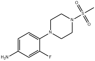 3-fluoro-4-[4-(methylsulfonyl)piperazino]aniline 结构式