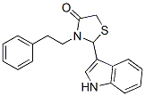 2-(1H-indol-3-yl)-3-phenethyl-thiazolidin-4-one 结构式