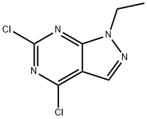 4,6-二氯-1-乙基-1H-吡唑并[3,4-D]嘧啶 结构式