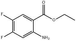 2-氨基-4,5-二氟苯甲酸乙酯 结构式