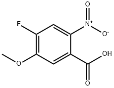 4-氟-5-甲氧基-2-硝基苯甲酸 结构式