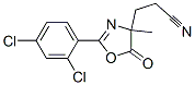 4-Oxazolepropanenitrile,  2-(2,4-dichlorophenyl)-4,5-dihydro-4-methyl-5-oxo- 结构式