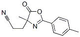 4-Oxazolepropanenitrile,  4,5-dihydro-4-methyl-2-(4-methylphenyl)-5-oxo- 结构式