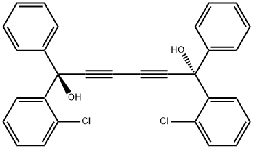 双(2-氯苯基)-联苯基-已二炔-二醇 结构式
