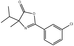 5(4H)-Oxazolone,  2-(3-chlorophenyl)-4-methyl-4-(1-methylethyl)- 结构式