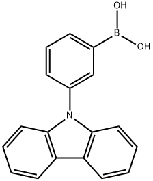 3-(9H-咔唑-9-基)苯硼酸 结构式