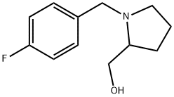 {1-[(4-氟苯基)甲基]吡咯烷-2-基}甲醇 结构式
