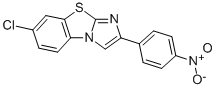 7-CHLORO-2-(4-NITROPHENYL)IMIDAZO[2,1-B]BENZOTHIAZOLE 结构式