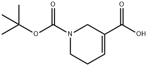 1-BOC-1,2,5,6-四氢吡啶-3-羧酸 结构式
