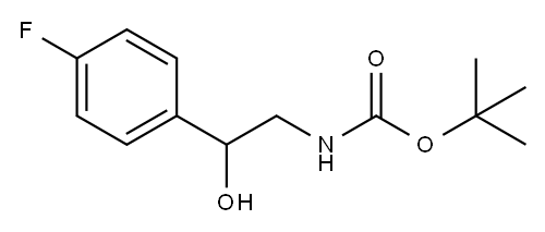 N-BOC-2-(4-氟苯基)-2-羟基乙胺 结构式
