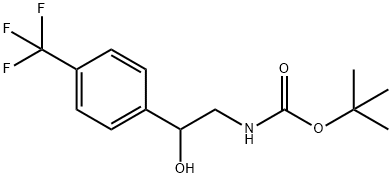 N-BOC-2-(4-三氟甲基苯基)-2-羟基乙胺 结构式